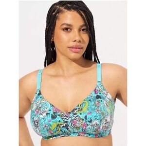 Torrid Curve Size‎ 44D Everything Tattoo Blur Radiance Dream Wire Free Bra Skull